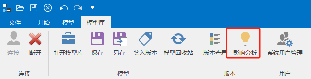 对象的影响分析窗口