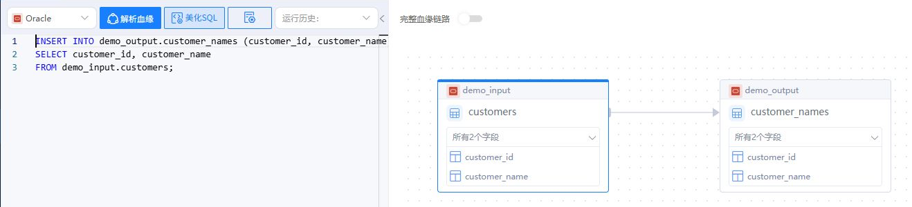 实际解析教学 SQL 后的源表、目标表及字段